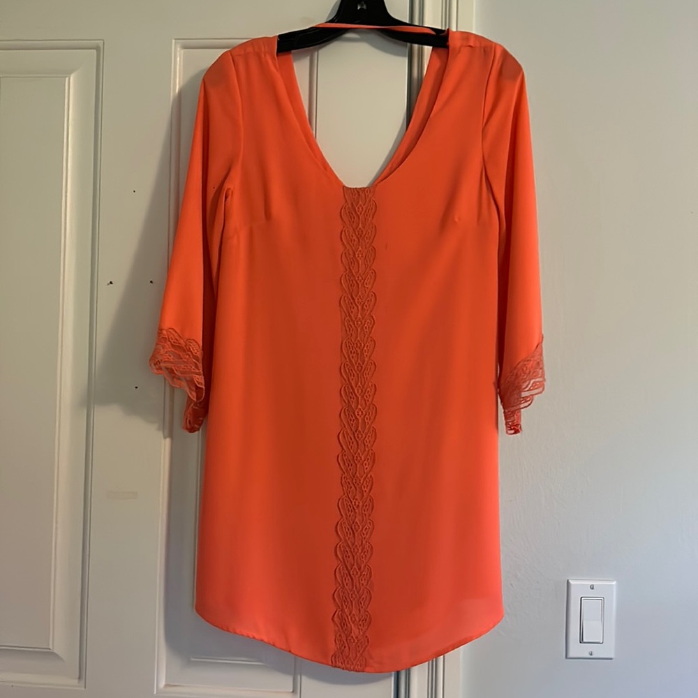 Salmon pink dress